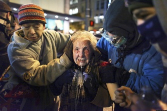 84-year-old Occupy protester Dorli Rainey, pepper-sprayed in the face by police in 2011