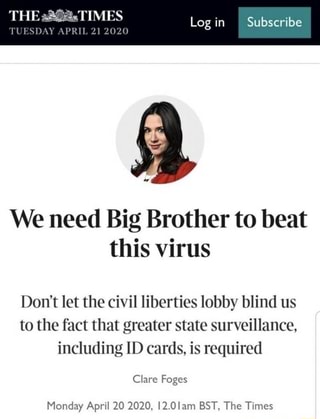 We need big brother to beat this virus.jpg