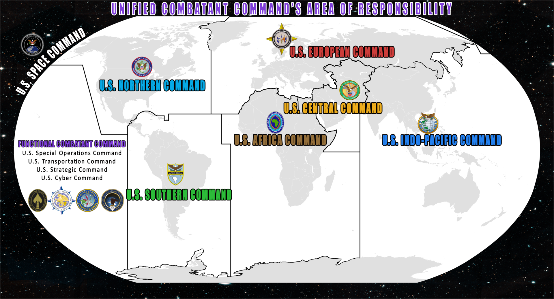 Unified Combatant Commands Map 