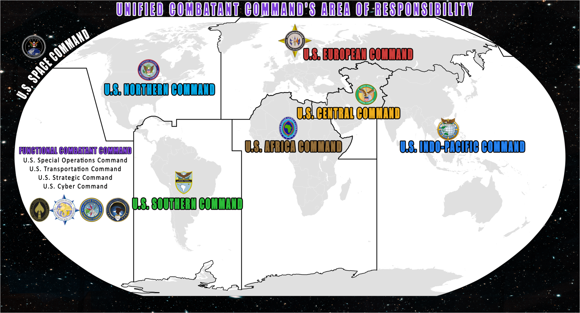 NORTHCOM Wikispooks   Unified Combatant Commands Map 