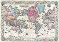 1852 Colton's Map of the World on Mercator's Projection ( Pocket Map ) - Geographicus - World-colton-1852.jpg