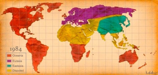 Document Orwell S 1984 Irregular Warfare Against Eurasia Wikispooks   525px 1984 World Map 