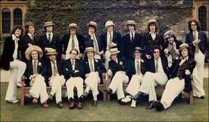 A young Tony Blair with fellow students from Oxford in the 1970 (3rd from the right)