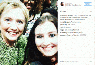 Thamina with Hillary Clinton