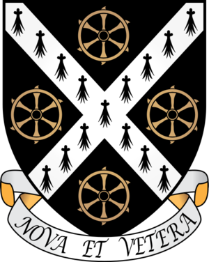 St-Catherines College Oxford Coat Of Arms (Motto).svg
